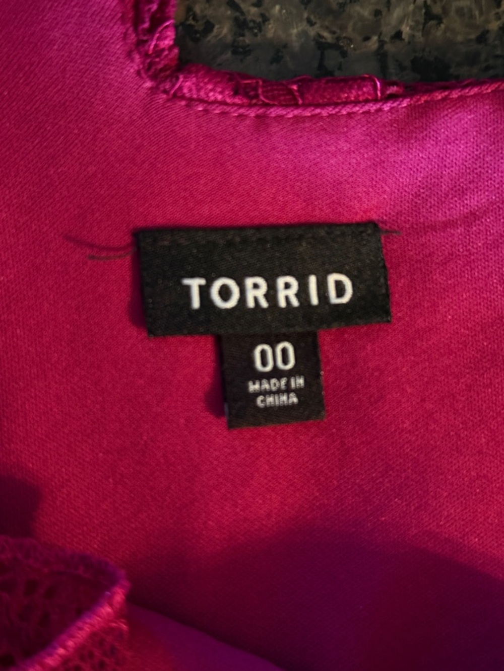 Torrid Berry Lace Surplice Bodice Skater Dress - Picture 7 of 8